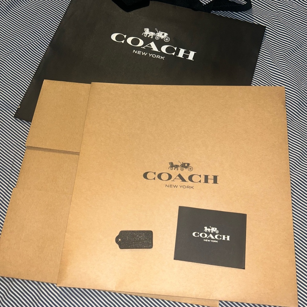 Coach shopping Bag and medium Box plus
